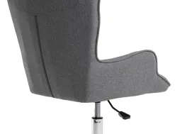 Fauteuil bureau q-connect messina recouvert tissu base metal chrome hauteur max 960mm largeur 570mm prof 620mm gris