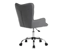 Fauteuil bureau q-connect messina recouvert tissu base metal chrome hauteur max 960mm largeur 570mm prof 620mm gris