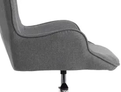 Fauteuil bureau q-connect messina recouvert tissu base metal chrome hauteur max 960mm largeur 570mm prof 620mm gris