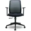 Fauteuil de bureau assise en tissu dossier en maille avec mecanisme synchrone minoris coloris noir