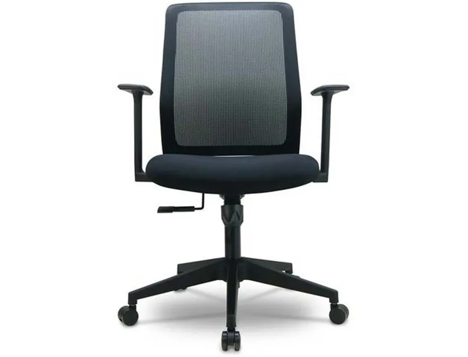 Fauteuil de bureau assise en tissu dossier en maille avec mecanisme synchrone minoris coloris noir