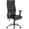 Fauteuil de bureau hit dossier haut en résille avec appui-tête mécanisme basculant coloris noir