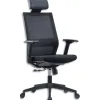Fauteuil de bureau mt international dossier en resille avec têtière mecanisme synchrone coloris noir