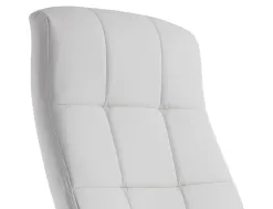 Fauteuil de direction q-connect piave simili cuir base acier chrome hauteur max 1250mm largeur 610mm prof 700mm blanc