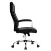 Fauteuil de direction q-connect modena simili cuir base acier chrome hauteur max 1210mm largeur 630mm prof 680mm noir
