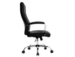 Fauteuil de direction q-connect modena simili cuir base acier chrome hauteur max 1210mm largeur 630mm prof 680mm noir