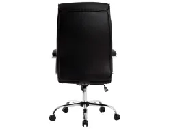Fauteuil de direction q-connect modena simili cuir base acier chrome hauteur max 1210mm largeur 630mm prof 680mm noir