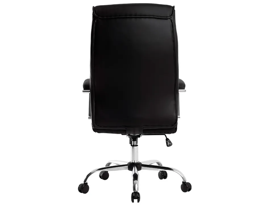 Fauteuil de direction q-connect modena simili cuir base acier chrome hauteur max 1210mm largeur 630mm prof 680mm noir