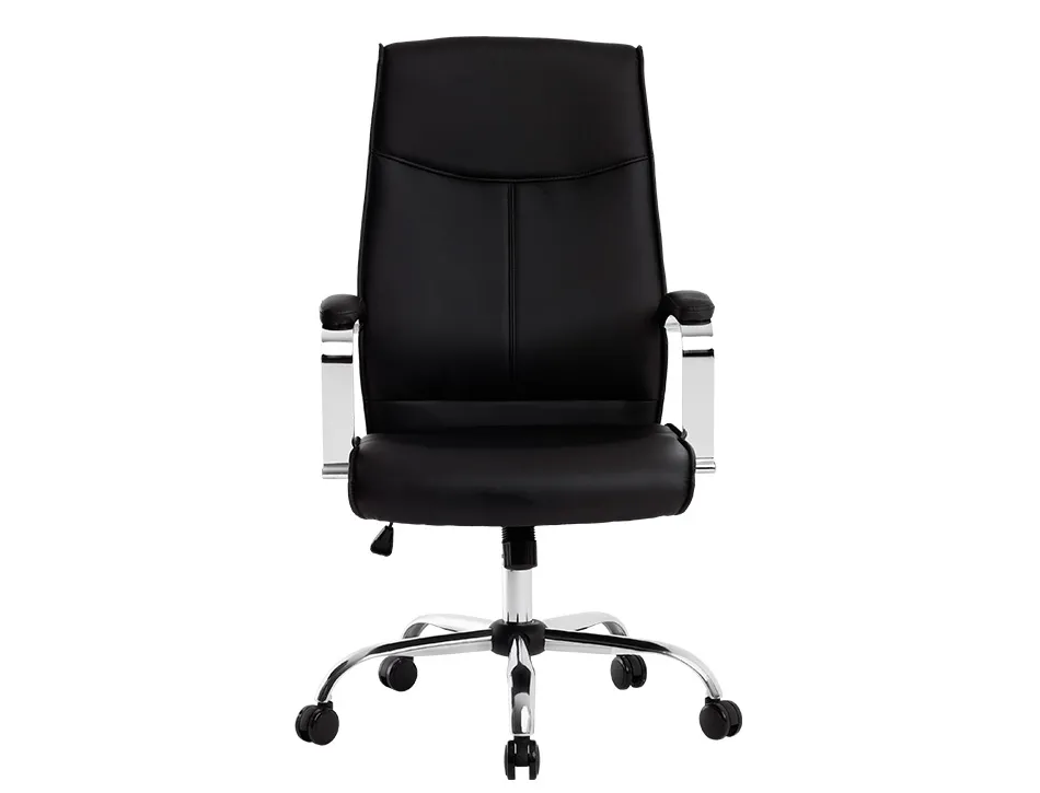 Fauteuil de direction q-connect modena simili cuir base acier chrome hauteur max 1210mm largeur 630mm prof 680mm noir