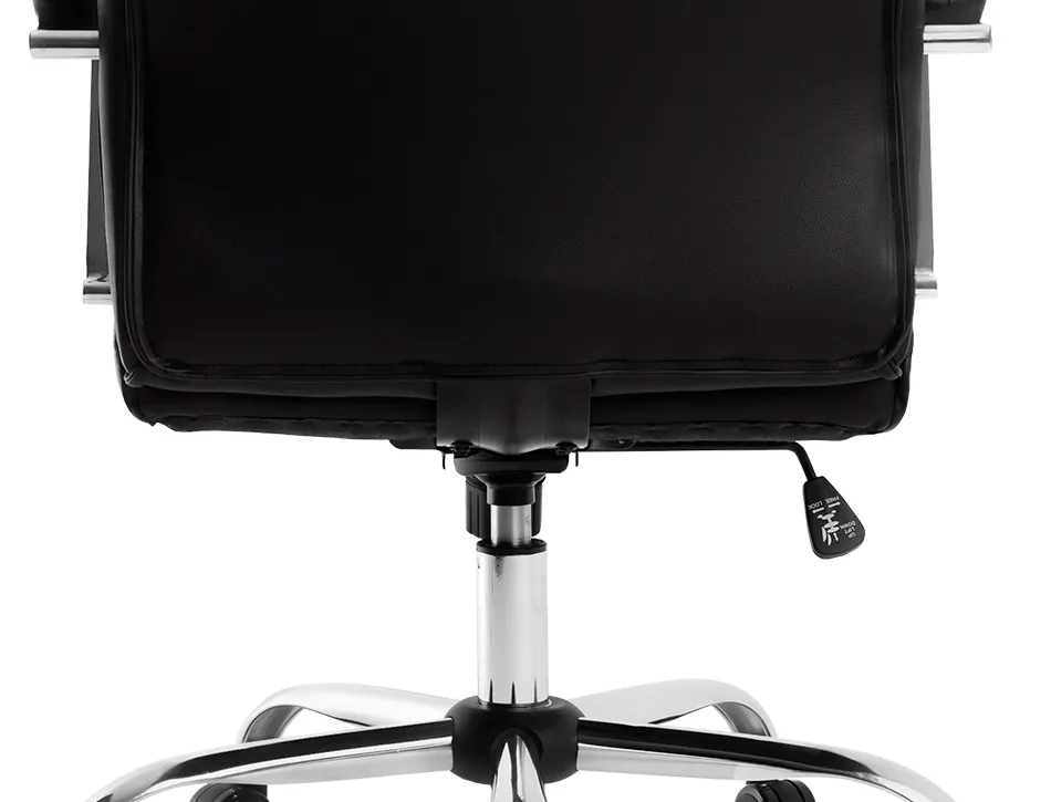 Fauteuil de direction q-connect modena simili cuir base acier chrome hauteur max 1210mm largeur 630mm prof 680mm noir