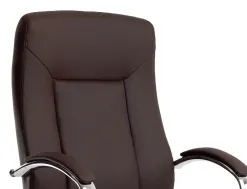 Fauteuil de direction q-connect verona simili cuir base acier chrome hauteur max 1210mm largeur 650mm prof 730mm marron