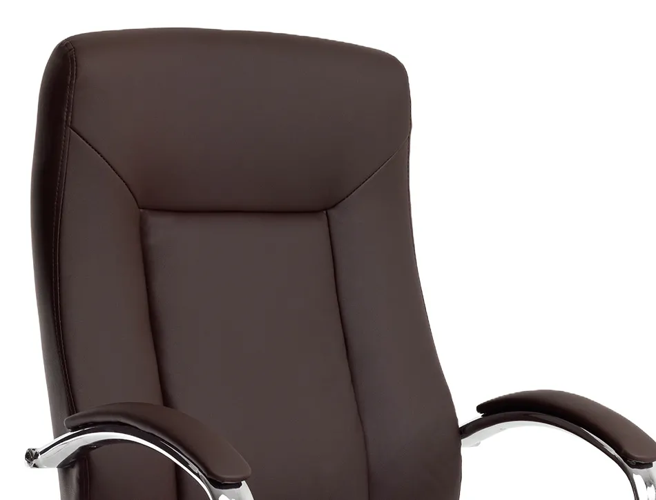Fauteuil de direction q-connect verona simili cuir base acier chrome hauteur max 1210mm largeur 650mm prof 730mm marron