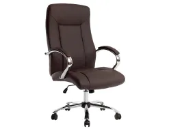 Fauteuil de direction q-connect verona simili cuir base acier chrome hauteur max 1210mm largeur 650mm prof 730mm marron