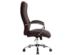 Fauteuil de direction q-connect verona simili cuir base acier chrome hauteur max 1210mm largeur 650mm prof 730mm marron