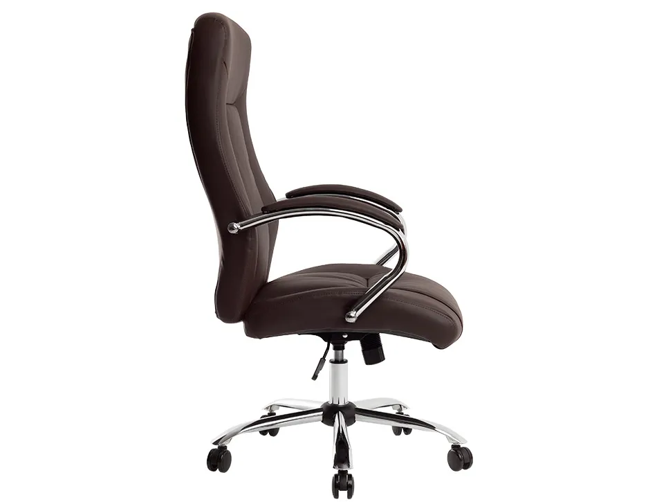 Fauteuil de direction q-connect verona simili cuir base acier chrome hauteur max 1210mm largeur 650mm prof 730mm marron