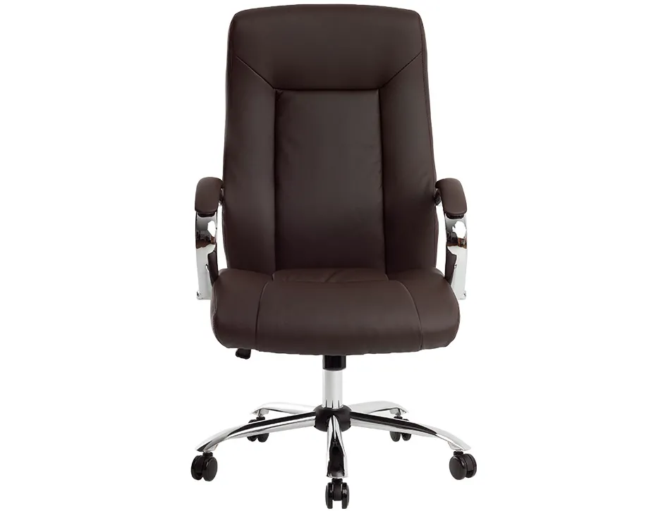 Fauteuil de direction q-connect verona simili cuir base acier chrome hauteur max 1210mm largeur 650mm prof 730mm marron