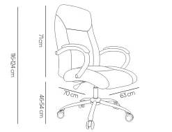 Fauteuil de direction q-connect verona simili cuir base acier chrome hauteur max 1210mm largeur 650mm prof 730mm marron