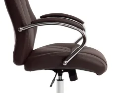 Fauteuil de direction q-connect verona simili cuir base acier chrome hauteur max 1210mm largeur 650mm prof 730mm marron