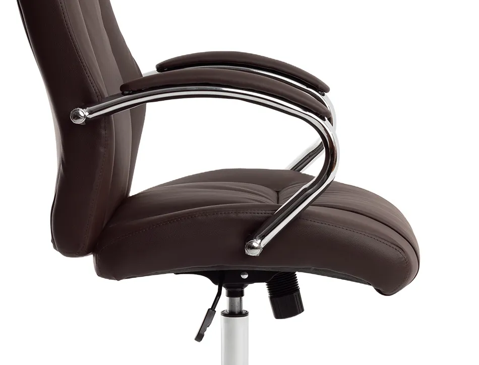 Fauteuil de direction q-connect verona simili cuir base acier chrome hauteur max 1210mm largeur 650mm prof 730mm marron