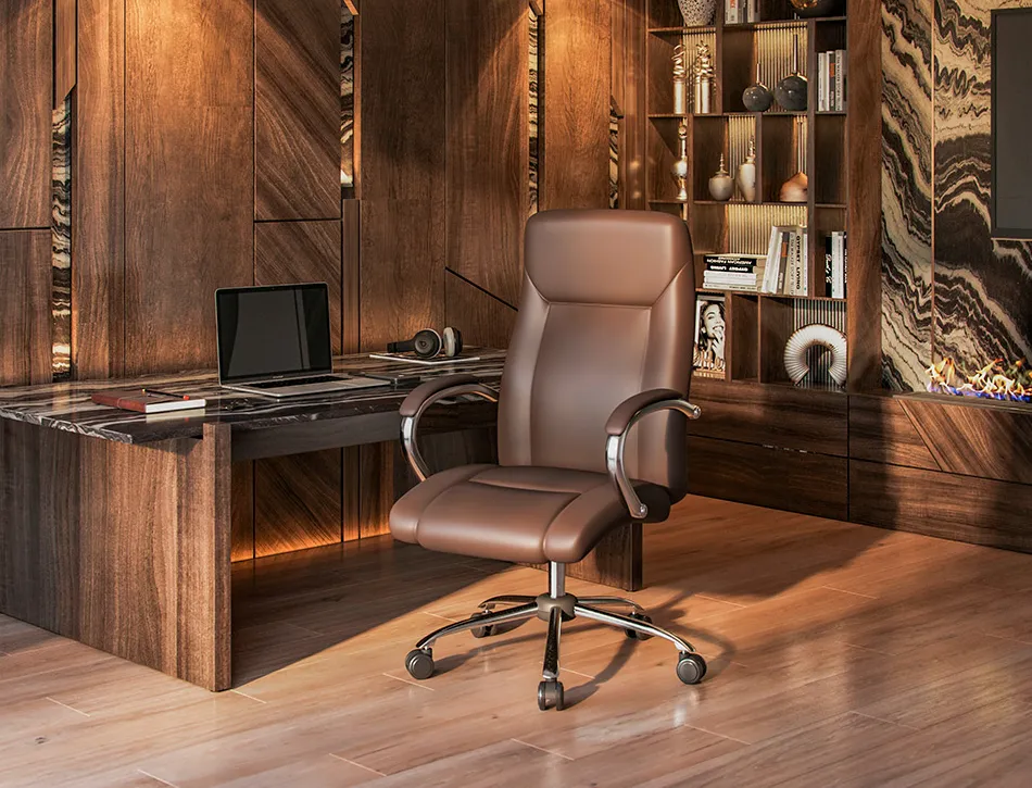 Fauteuil de direction q-connect verona simili cuir base acier chrome hauteur max 1210mm largeur 650mm prof 730mm marron