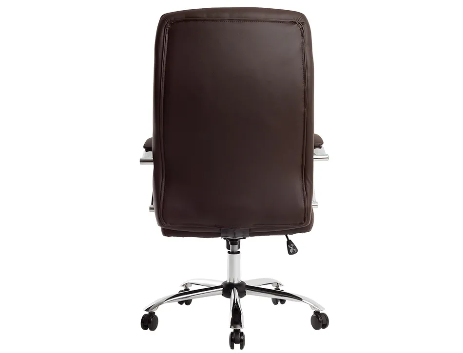 Fauteuil de direction q-connect verona simili cuir base acier chrome hauteur max 1210mm largeur 650mm prof 730mm marron
