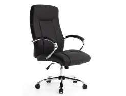 Fauteuil de direction q-connect verona simili cuir base acier chrome hauteur max 1210mm largeur 650mm prof 730mm noir