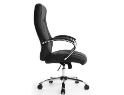 Fauteuil de direction q-connect verona simili cuir base acier chrome hauteur max 1210mm largeur 650mm prof 730mm noir