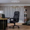 Fauteuil de direction q-connect bolzano simili cuir base acier hauteur max 1260mm largeur 650mm prof 730mm coloris noir