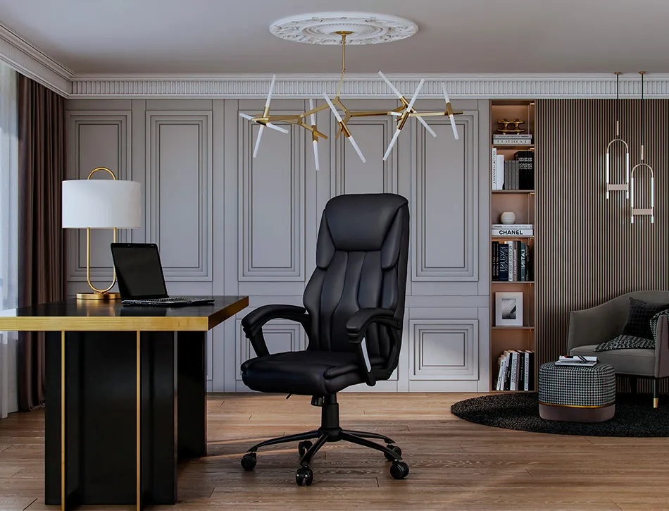Fauteuil de direction q-connect bolzano simili cuir base acier hauteur max 1260mm largeur 650mm prof 730mm coloris noir