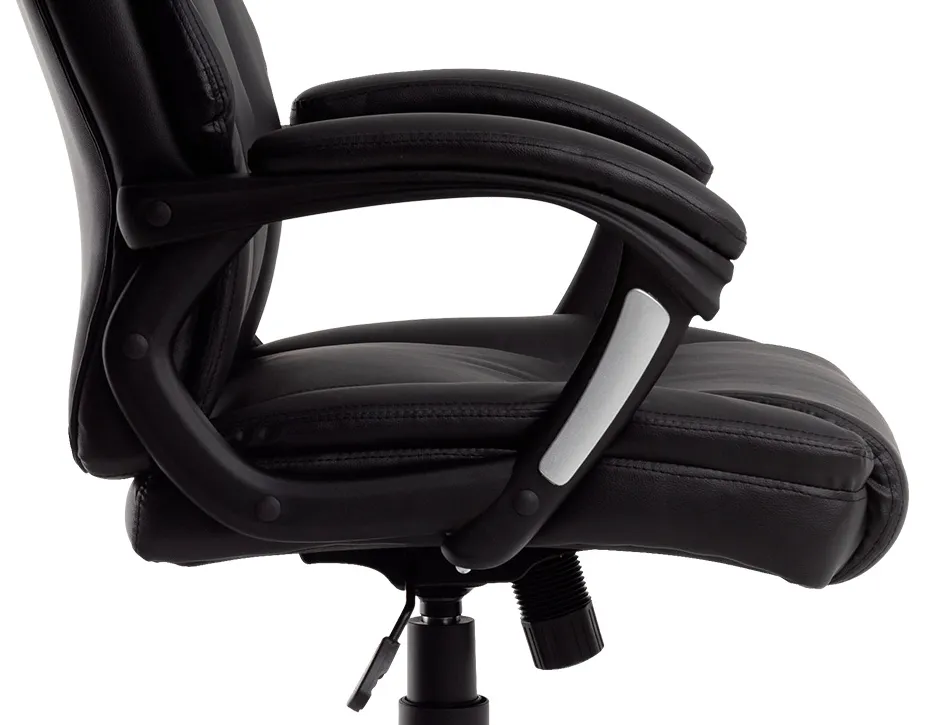Fauteuil de direction q-connect bolzano simili cuir base acier hauteur max 1260mm largeur 650mm prof 730mm coloris noir