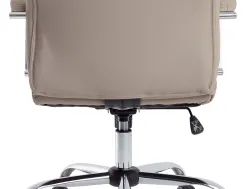 Fauteuil de direction q-connect modena simili cuir base acier chrome hauteur max 1210mm largeur 630mm prof 680mm gris