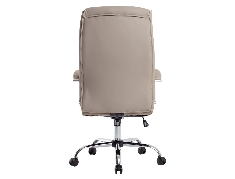 Fauteuil de direction q-connect modena simili cuir base acier chrome hauteur max 1210mm largeur 630mm prof 680mm gris