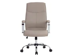 Fauteuil de direction q-connect modena simili cuir base acier chrome hauteur max 1210mm largeur 630mm prof 680mm gris