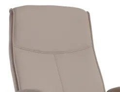 Fauteuil de direction q-connect modena simili cuir base acier chrome hauteur max 1210mm largeur 630mm prof 680mm gris