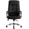 Fauteuil de direction q-connect piave simili cuir base acier chrome hauteur max 1250mm largeur 610mm prof 700mm noir