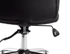 Fauteuil de direction q-connect piave simili cuir base acier chrome hauteur max 1250mm largeur 610mm prof 700mm noir