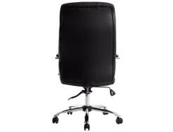 Fauteuil de direction q-connect piave simili cuir base acier chrome hauteur max 1250mm largeur 610mm prof 700mm noir