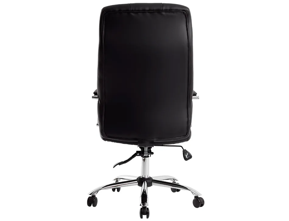 Fauteuil de direction q-connect piave simili cuir base acier chrome hauteur max 1250mm largeur 610mm prof 700mm noir