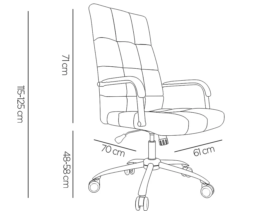 Fauteuil de direction q-connect piave simili cuir base acier chrome hauteur max 1250mm largeur 610mm prof 700mm noir