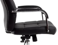 Fauteuil de direction q-connect piave simili cuir base acier chrome hauteur max 1250mm largeur 610mm prof 700mm noir