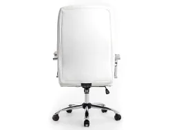 Fauteuil de direction q-connect verona simili cuir base acier chrome hauteur max 1210mm largeur 650mm prof 730mm blanc