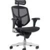 Fauteuil enjoy resille noir tetiere mecanisme synchrone accoudoirs 3d reglables