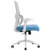 Fauteuil ergonomique q-connect lucca maille base metal chrome hauteur max 1090mm largeur 700mm prof 650mm gris/bla/bleu