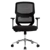 Fauteuil ergonomique q-connect lucca maille base metal chrome hauteur max 1090mm largeur 700mm prof 650mm coloris noir