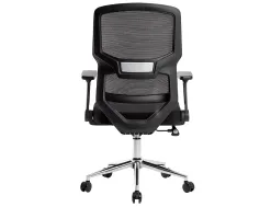 Fauteuil ergonomique q-connect lucca maille base metal chrome hauteur max 1090mm largeur 700mm prof 650mm coloris noir