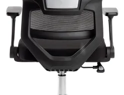Fauteuil ergonomique q-connect lucca maille base metal chrome hauteur max 1090mm largeur 700mm prof 650mm coloris noir