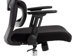Fauteuil ergonomique q-connect lucca maille base metal chrome hauteur max 1090mm largeur 700mm prof 650mm coloris noir