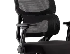 Fauteuil ergonomique q-connect lucca maille base metal chrome hauteur max 1090mm largeur 700mm prof 650mm coloris noir