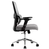 Fauteuil ergonomique q-connect lucca maille base metal chrome hauteur max 1090mm largeur 700mm prof 650mm gris et noir