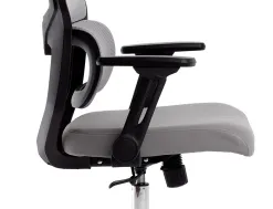 Fauteuil ergonomique q-connect lucca maille base metal chrome hauteur max 1090mm largeur 700mm prof 650mm gris et noir